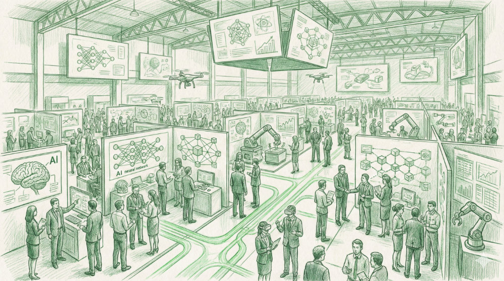 Campus event with attendees