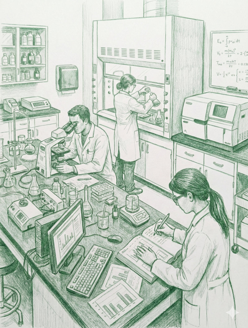 Research lab setting